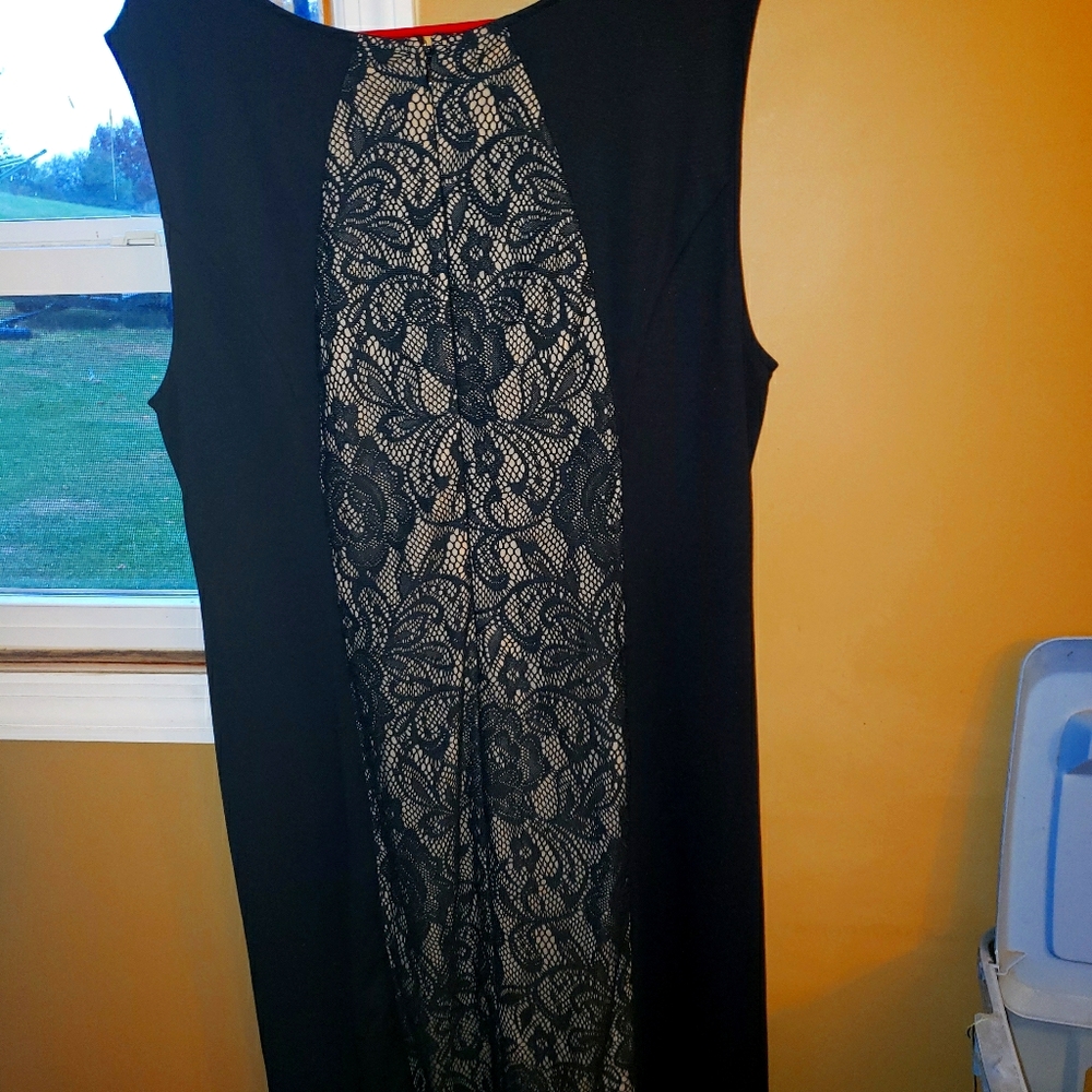 Black and lace dress